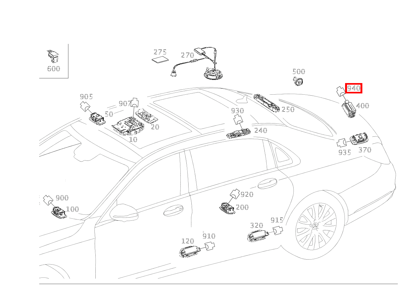 Stecker UMFELDLEUCHTE HECKDECKEL E40/3; 2-PIN MQS Mercedes-Maybach S 560 4MATIC 222 Stecker UMFELDLEUCHTE HECKDECKEL E40/3; 2-PIN MQS Mercedes-Maybach S 560 4MATIC 222