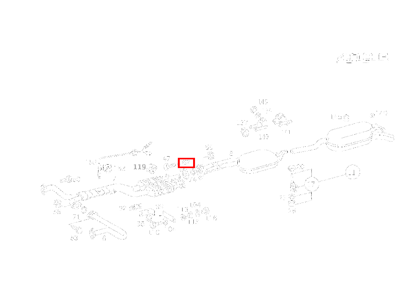 Flansch AUSPUFFROHR VORN AN AUSPUFFROHR MITTEN E 500 Limousine 124