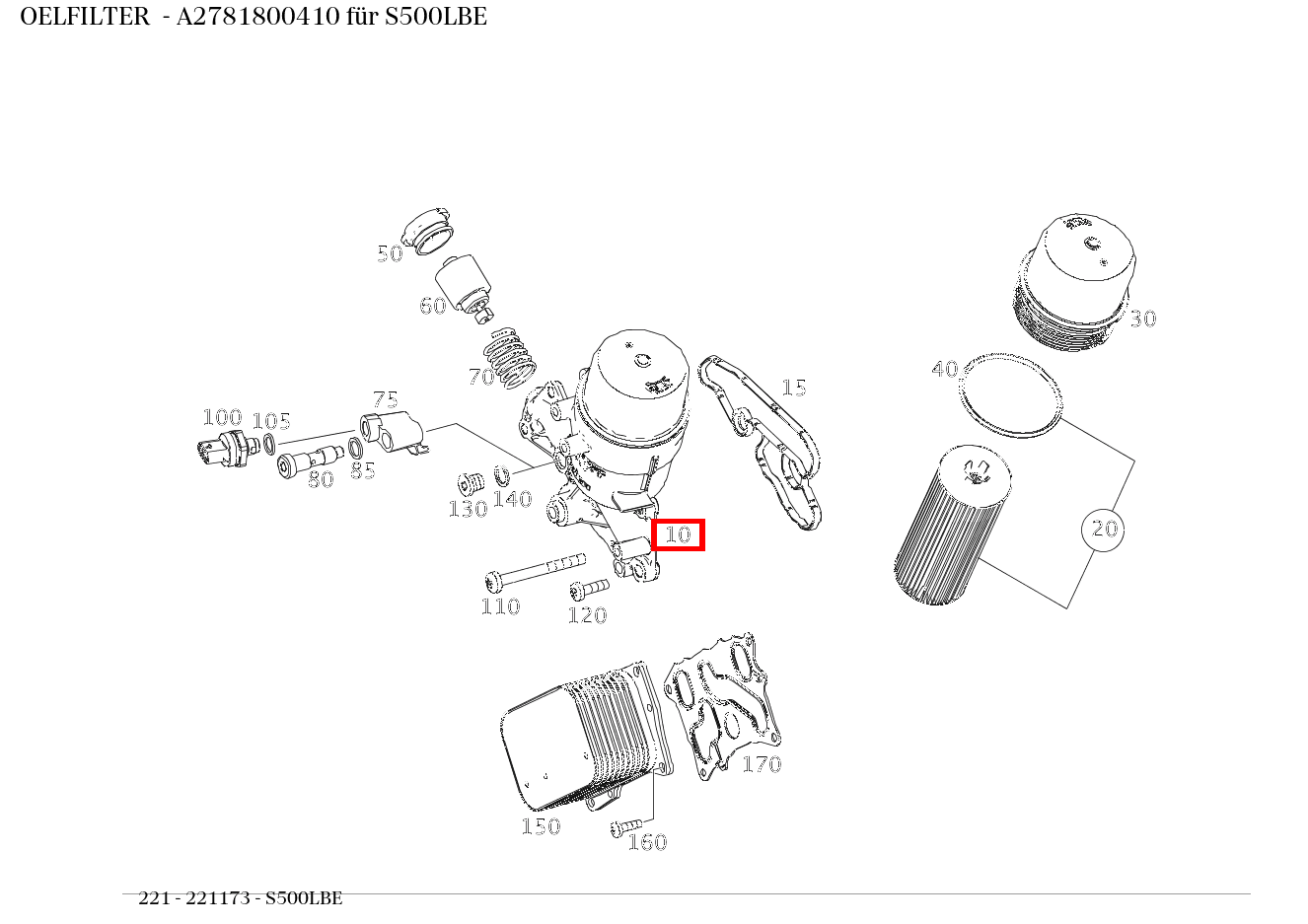 Ölfilter S500LBE 221 Ölfilter S500LBE 221