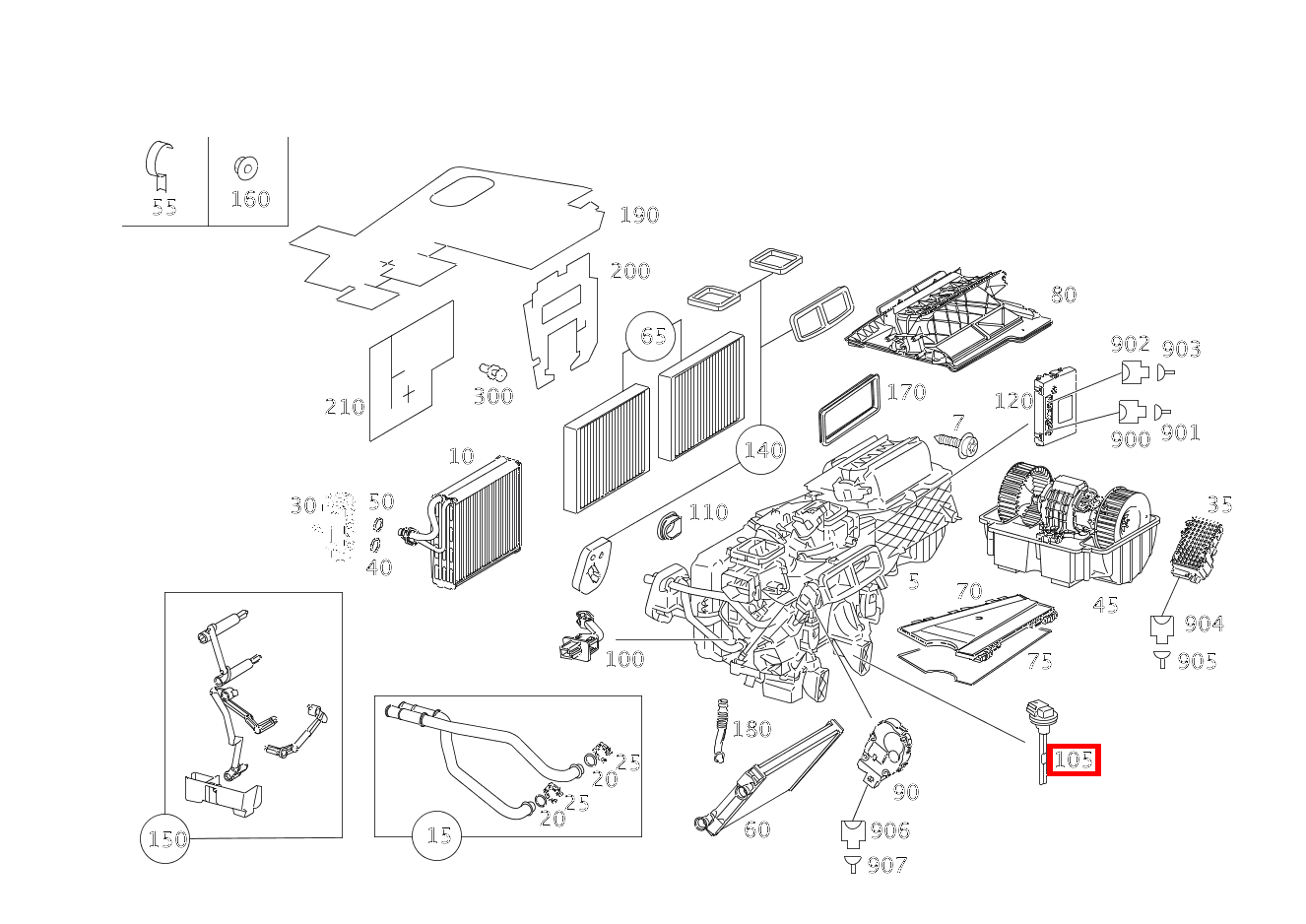 Temperatursensor MISCHLUFTTEMPERATUR S 550 Limousine lang BCA 221 Temperatursensor MISCHLUFTTEMPERATUR S 550 Limousine lang BCA 221