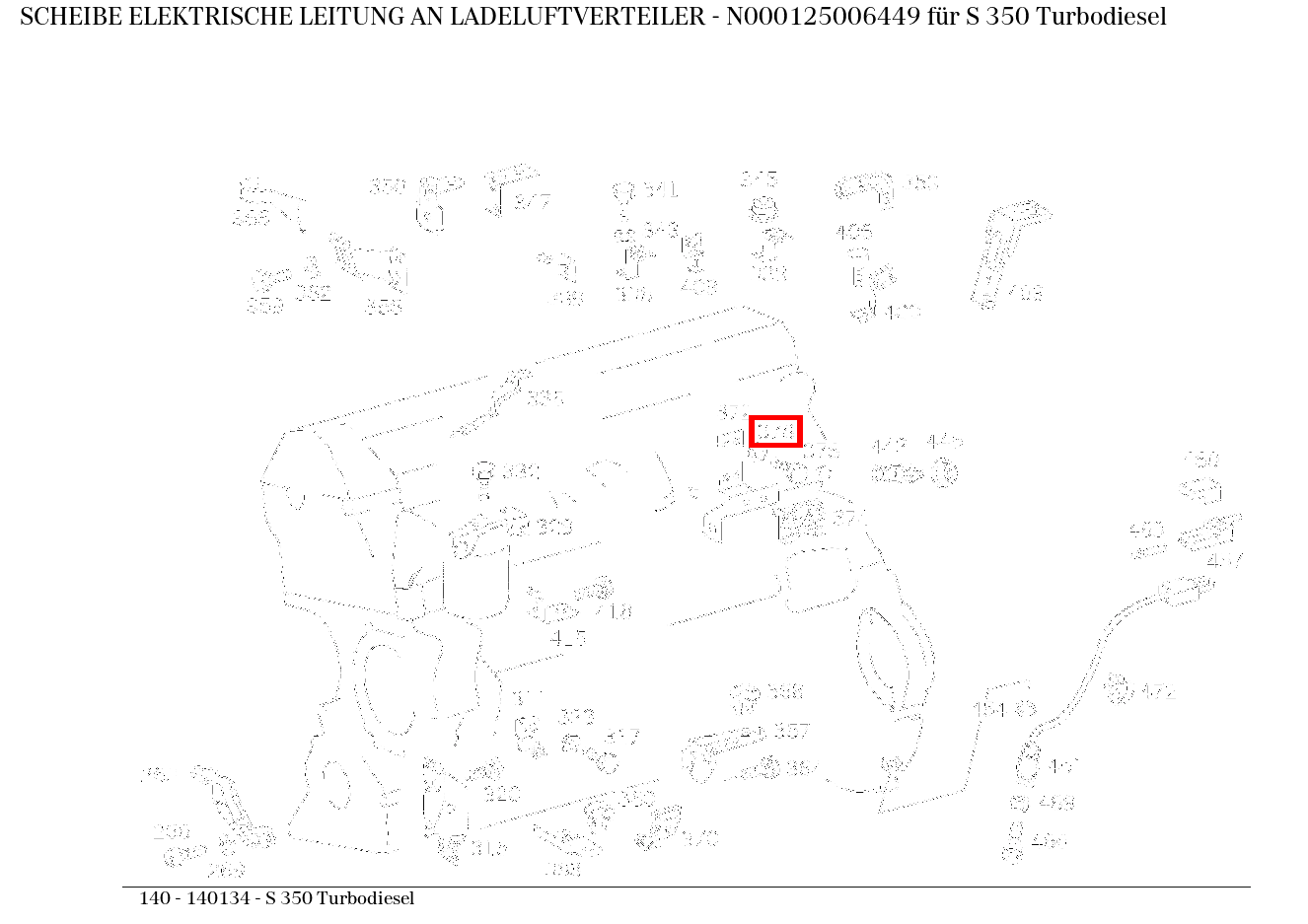 Scheibe ELEKTRISCHE LEITUNG AN LADELUFTVERTEILER S 350 Turbodiesel 140 Scheibe ELEKTRISCHE LEITUNG AN LADELUFTVERTEILER S 350 Turbodiesel 140