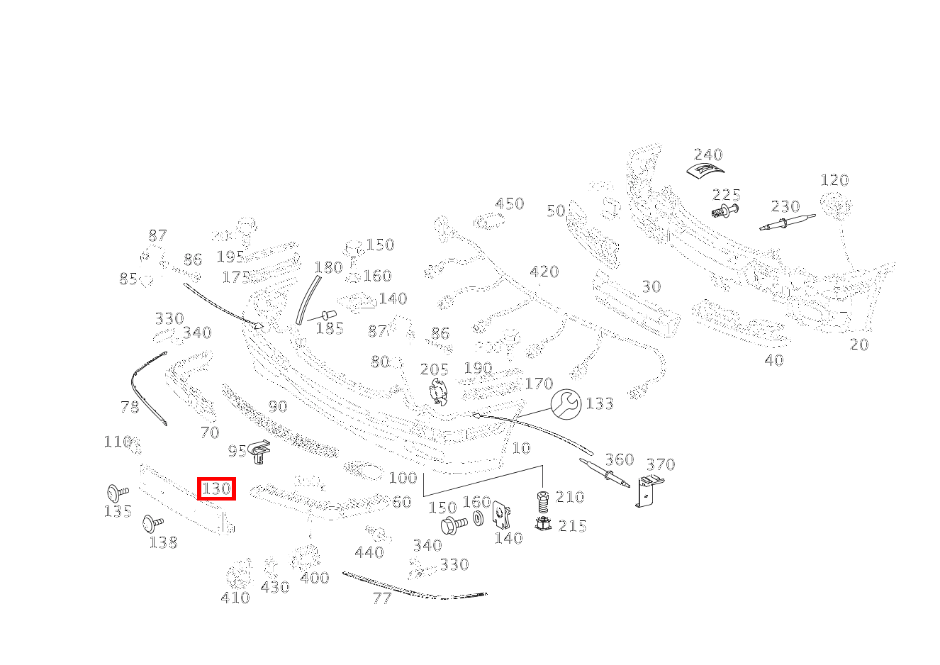 Kennzeichenblende KENNZEICHENBLENDE C 280 4MATIC T-Modell 203