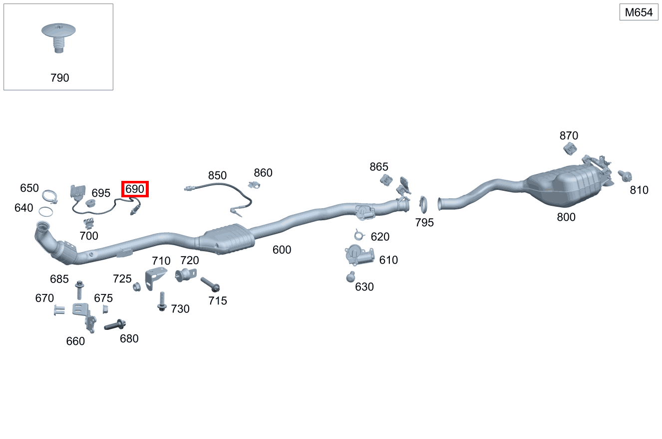 Nox-Sensor Hinten C 300 d 4MATIC 205