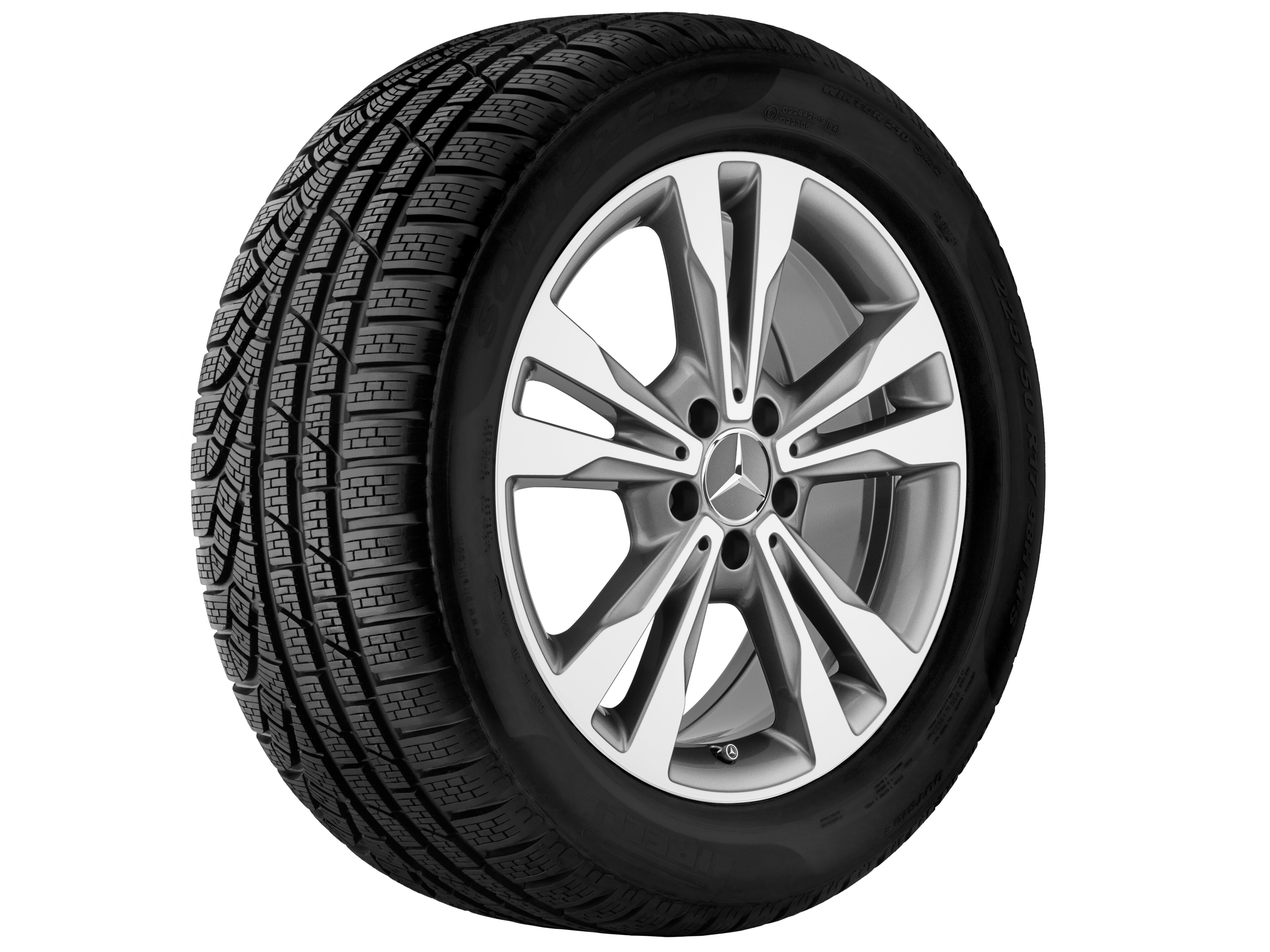 Mercedes-Benz - 5-Doppelspeichen-Rad, 45,7 cm (18 Zoll), glan 5-Doppelspeichen-Rad, 45,7 cm (18 Zoll), glan