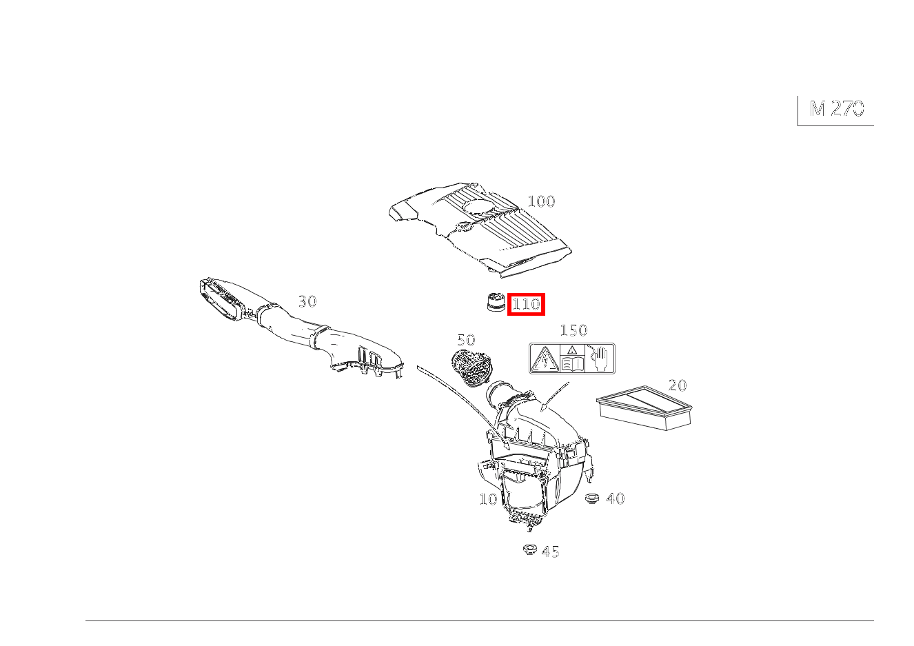 Elastomerlager BEFESTIGUNG ABDECKHAUBE B220 4M 246
