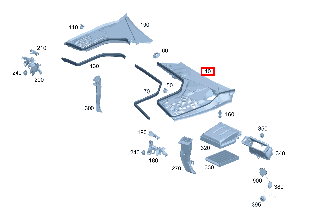 Wasserableiter Links CLK 320 COUPE 209 Wasserableiter Links CLK 320 COUPE 209