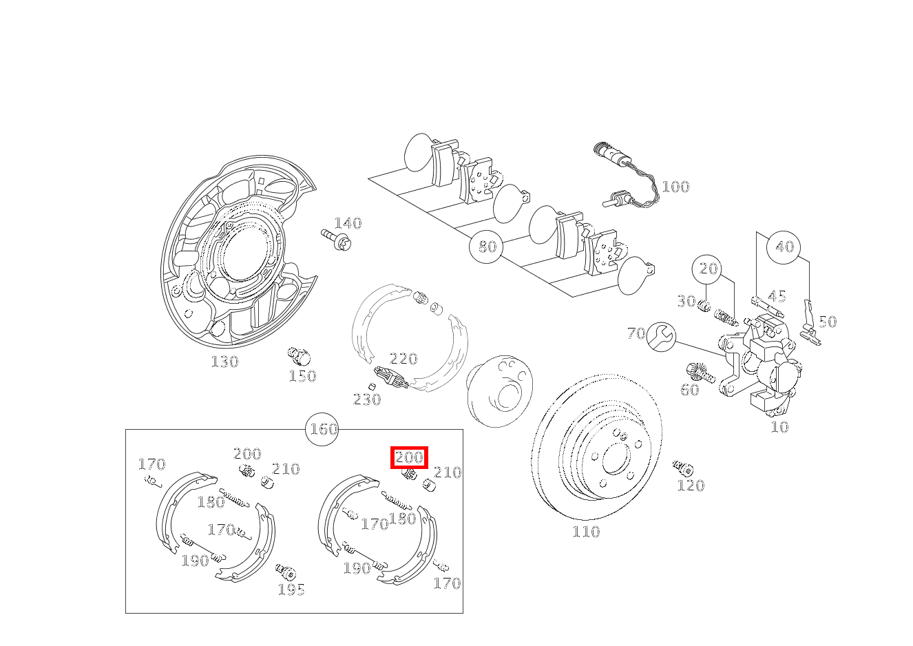BREMSNACHSTELLER BREMSBACKENNACHSTELLUNG SLK 55 AMG Roadster 171 BREMSNACHSTELLER BREMSBACKENNACHSTELLUNG SLK 55 AMG Roadster 171