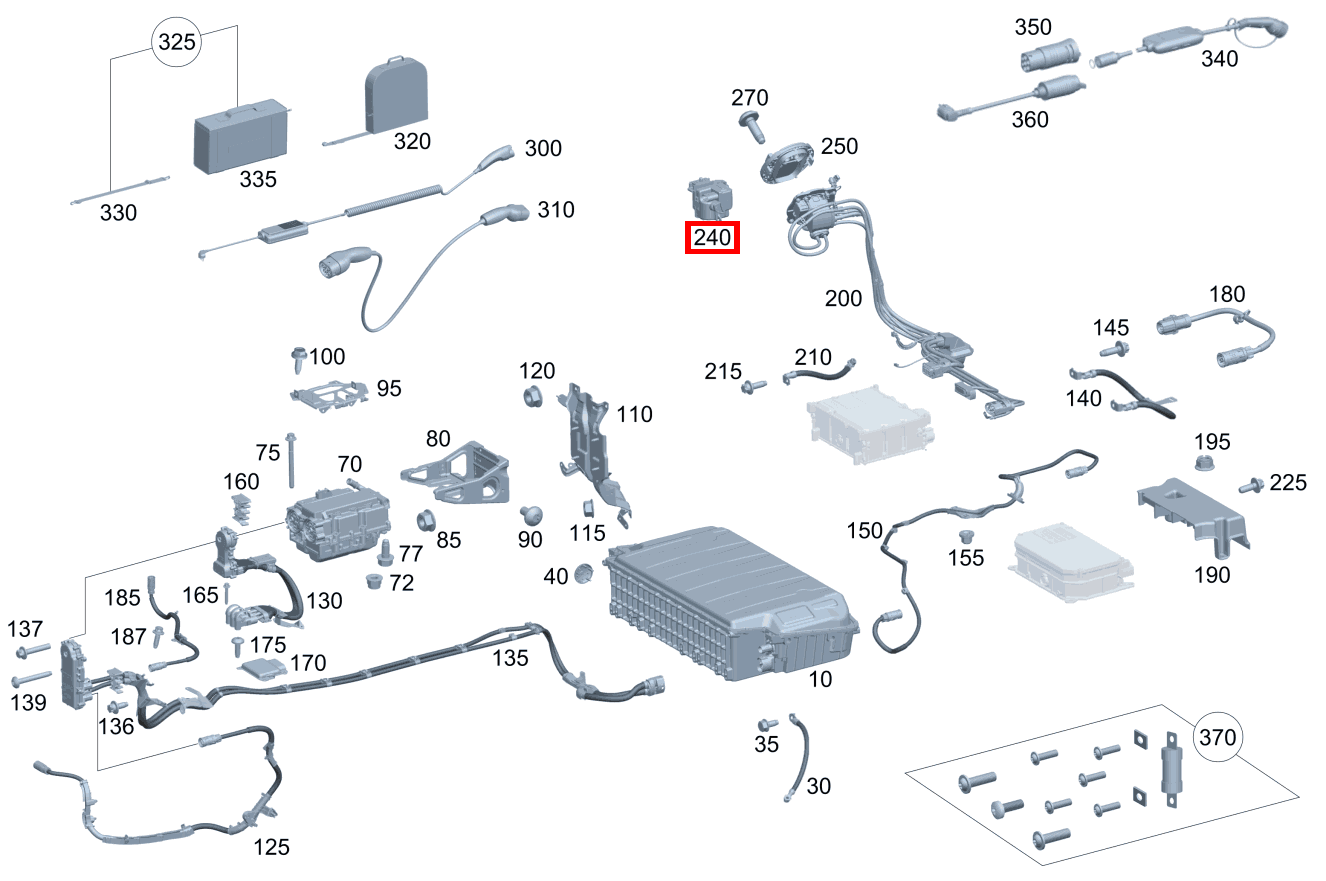 ZENTRALVERRIEGEL.STELLER Ladedose CLA 250 e Shooting Brake 118