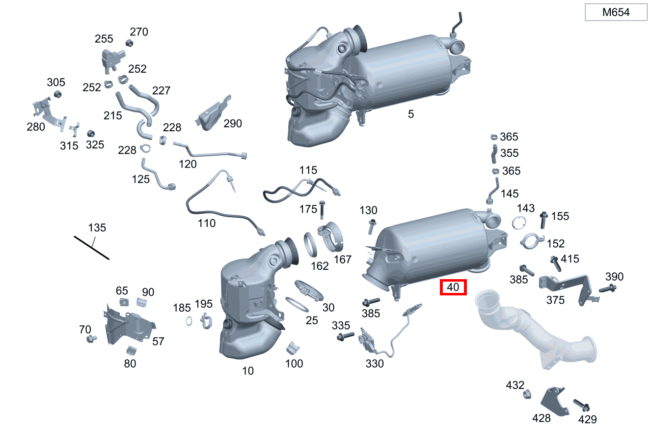 Dieselpartikelfilter Partikelfilter C 220 d T-Modell 247 Dieselpartikelfilter Partikelfilter C 220 d T-Modell 247