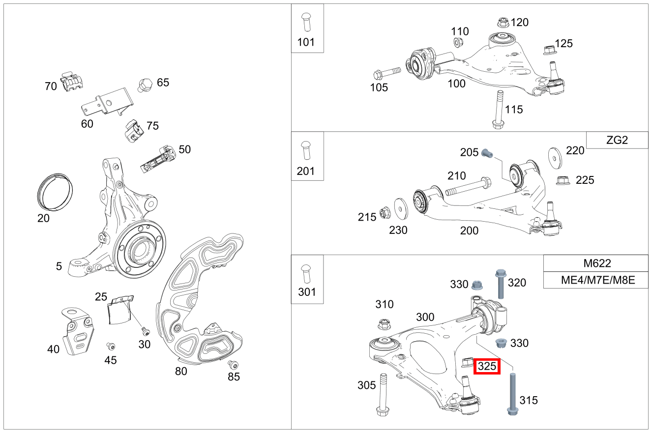 Mutter Dreiecklenker an Achsschenkel; M16 Vito 116 CDI Kasten Lang 245 Mutter Dreiecklenker an Achsschenkel; M16 Vito 116 CDI Kasten Lang 245