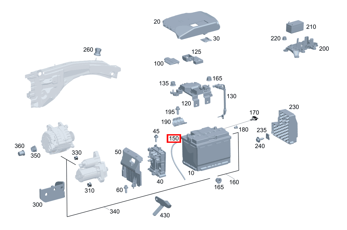 Entlüftungsschlauch Starterbatterie GLA 200 247 Entlüftungsschlauch Starterbatterie GLA 200 247