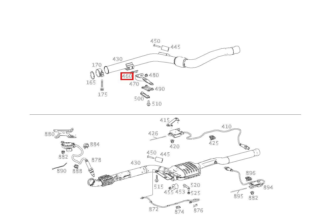 Platte HALTER AN AUSPUFFROHR VORN E 200 CDI Limousine 213 Platte HALTER AN AUSPUFFROHR VORN E 200 CDI Limousine 213