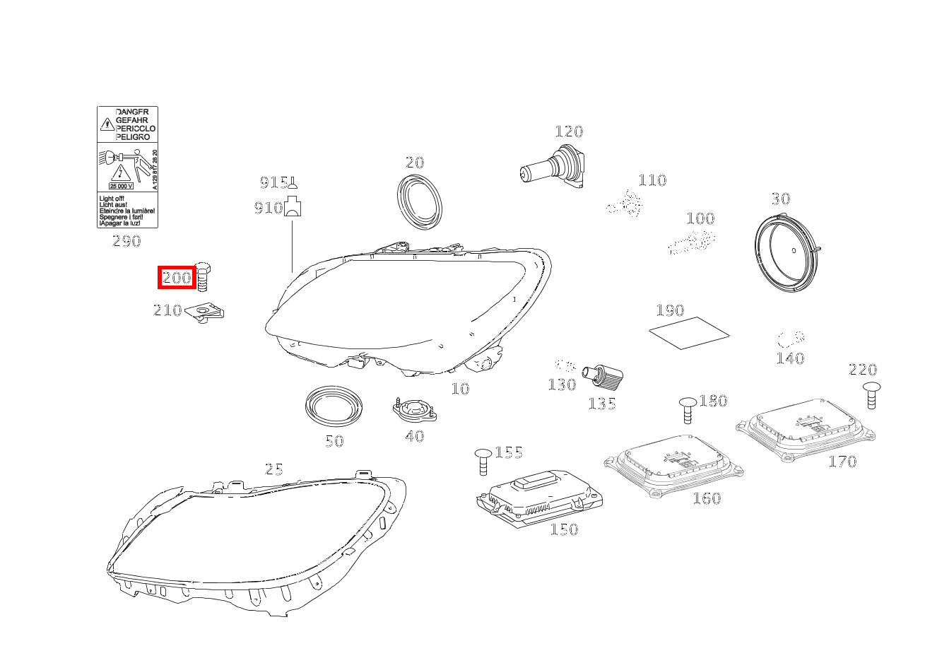 Kombi-Sechskantschraube BEFESTIGUNG LEUCHTEINHEIT CL 500 Coupé 4M BCA 216 Kombi-Sechskantschraube BEFESTIGUNG LEUCHTEINHEIT CL 500 Coupé 4M BCA 216
