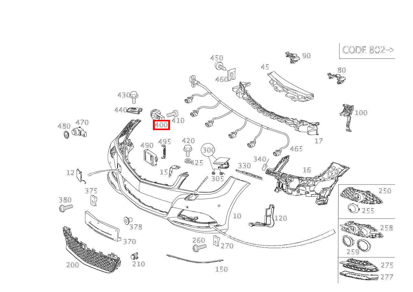 Stossfaengerseitenführung An Halter Leuchteinheit C 180 KOMPRESSOR T-Modell BlueEFFICIENCY 240 Stossfaengerseitenführung An Halter Leuchteinheit C 180 KOMPRESSOR T-Modell BlueEFFICIENCY 240