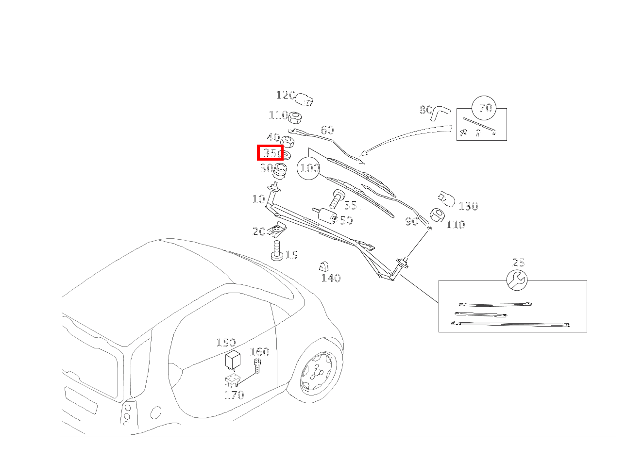 SCHEIBE DIN M 2 WISCHERGESTAENGE AN TRENNWAND GLC 300 de 4MATIC 254 SCHEIBE DIN M 2 WISCHERGESTAENGE AN TRENNWAND GLC 300 de 4MATIC 254