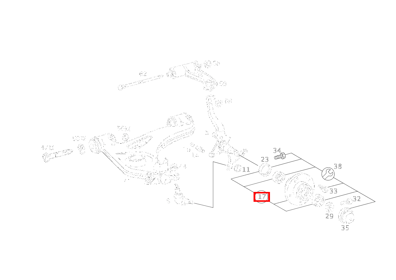 Vorderradnabe C 180 Limousine 203