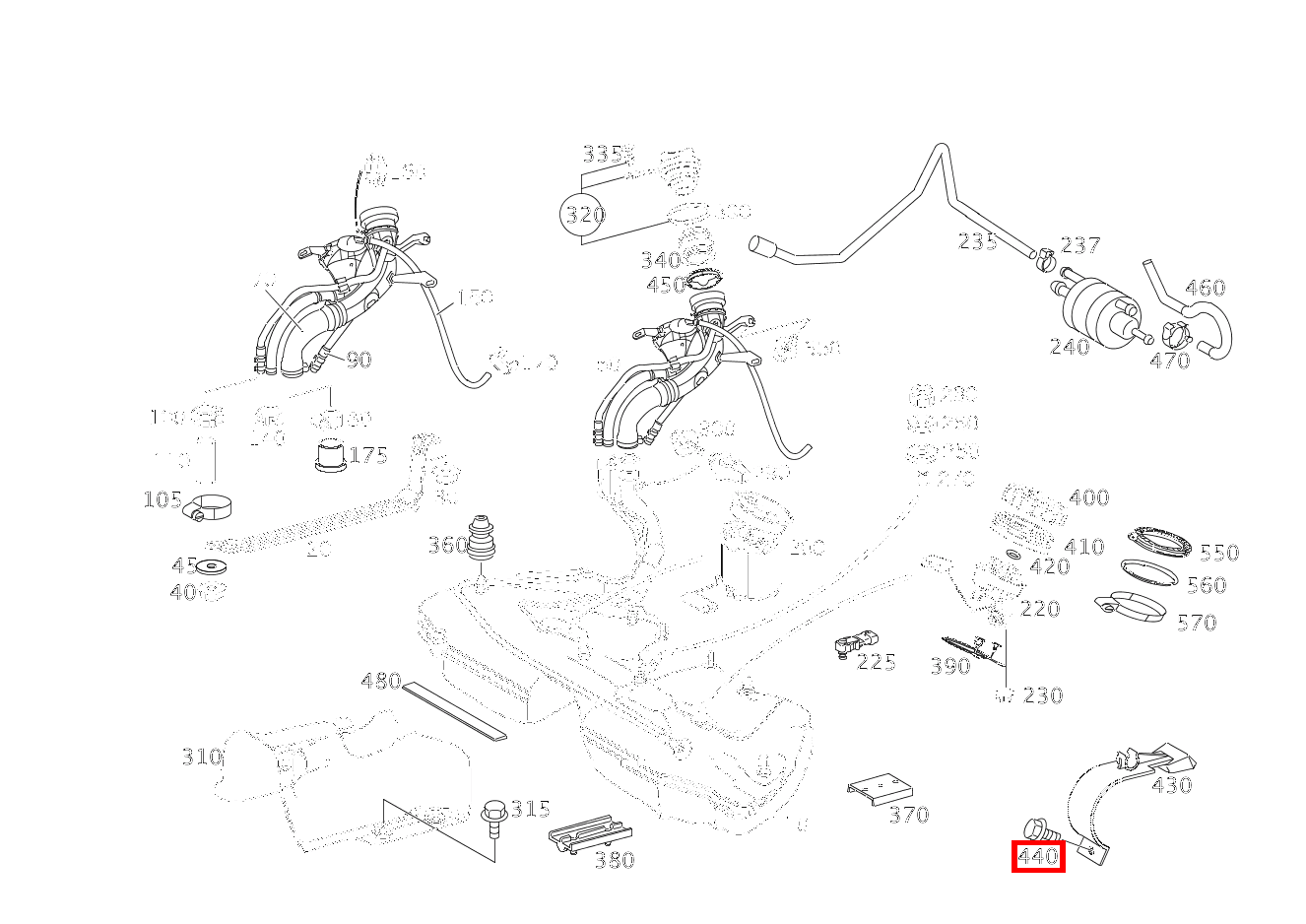 Sechsrundschraube HALTER KRAFTSTOFFILTER; M6X23 CLK 55 AMG Cabriolet 209
