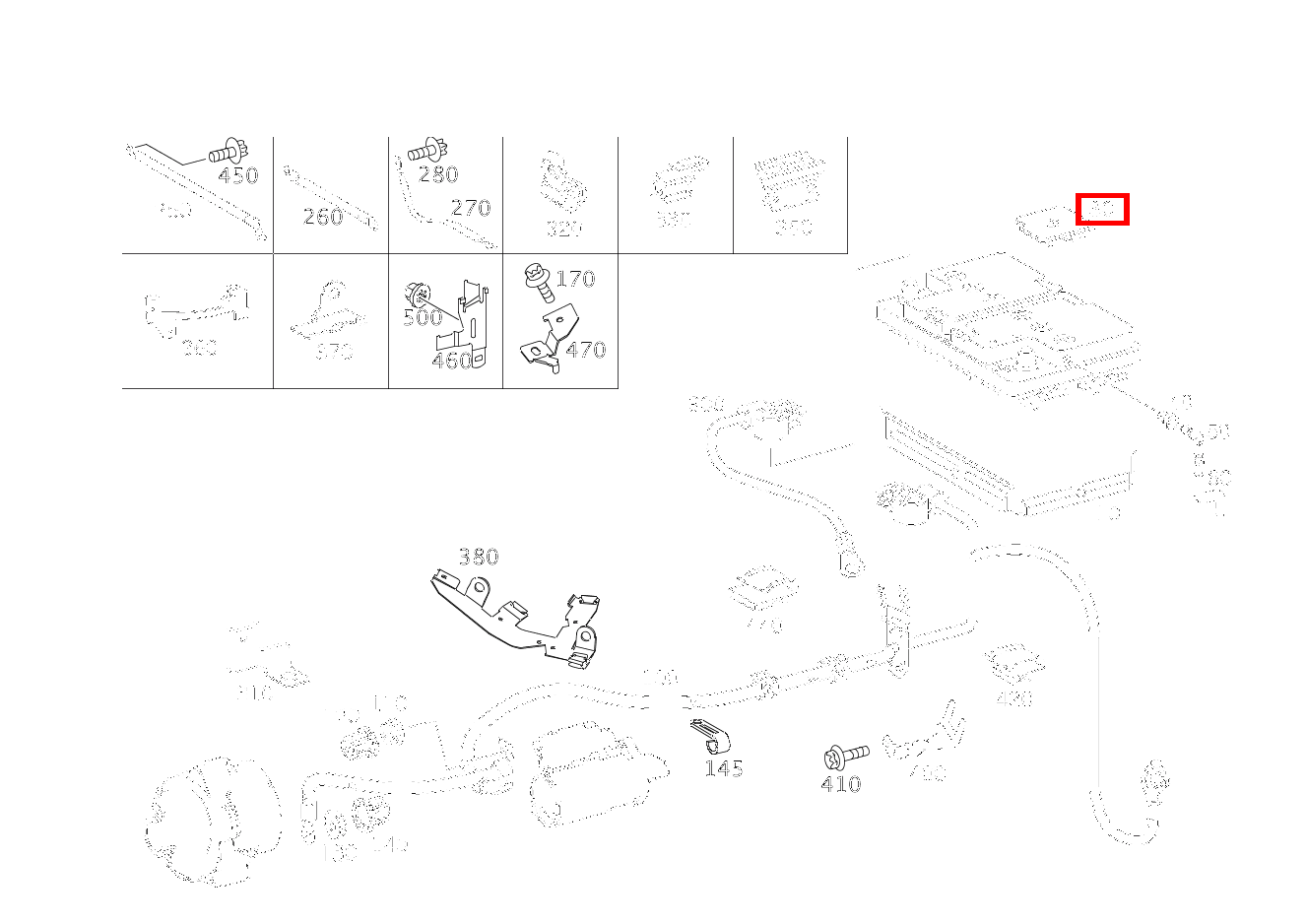 Schutzkappe BATTERIE CLK 63 AMG Cabriolet 209