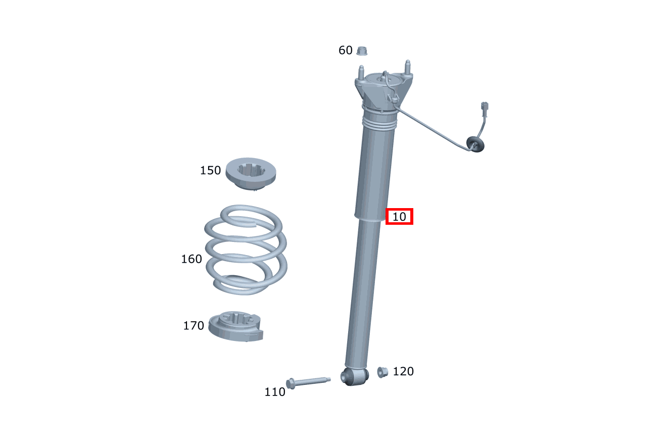 Stossdämpfer Hinten links und rechts 220 A 180 Stossdämpfer Hinten links und rechts 220 A 180