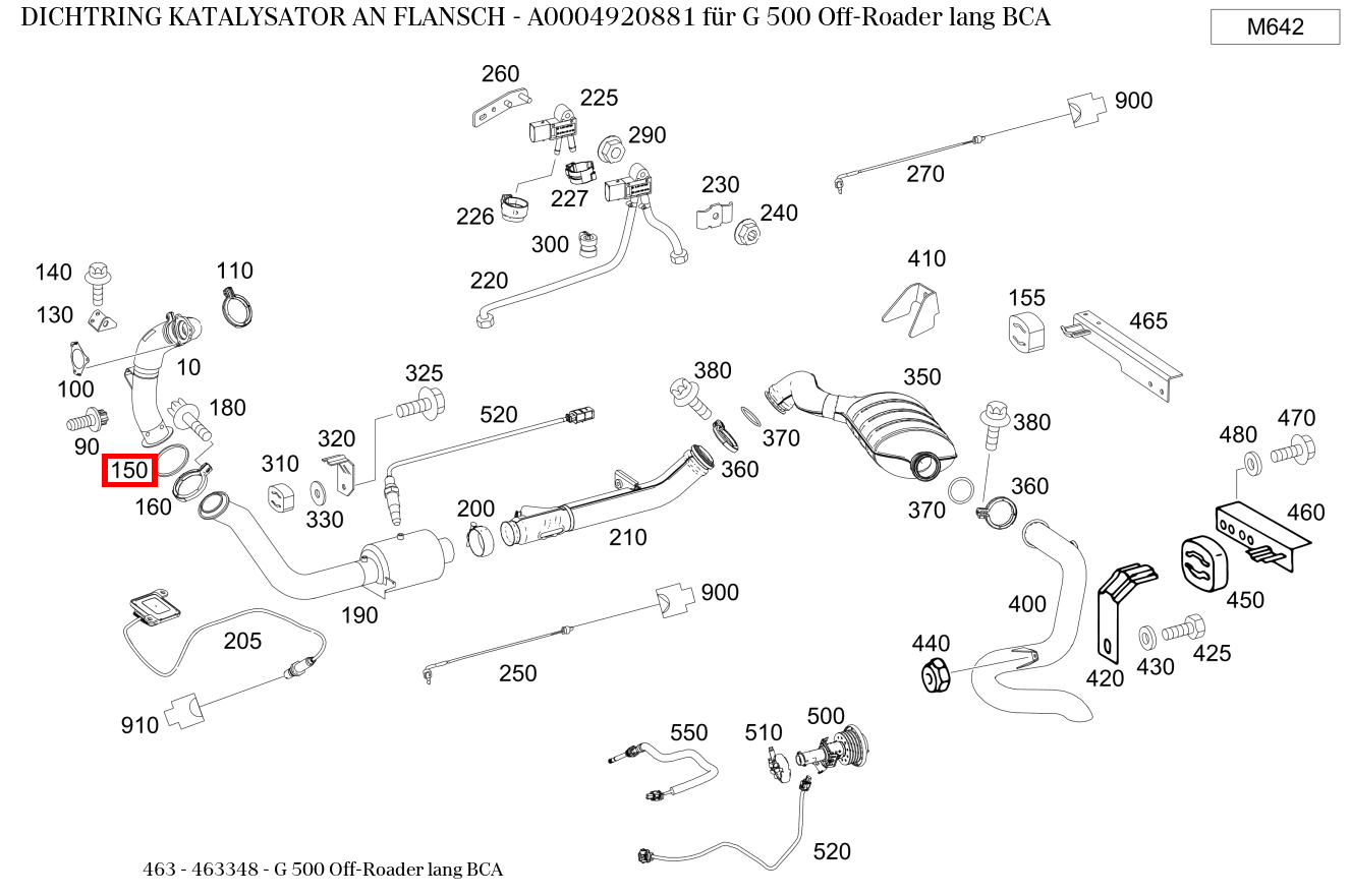 Dichtring KATALYSATOR AN FLANSCH G 500 Off-Roader lang BCA 463 Dichtring KATALYSATOR AN FLANSCH G 500 Off-Roader lang BCA 463