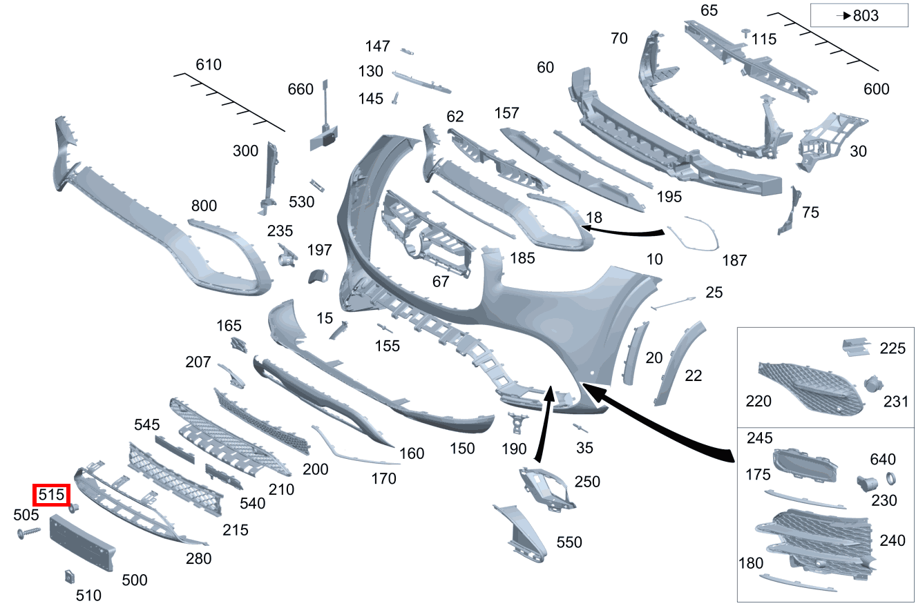 Clipsmutter Befestigung Kennzeichenblende Mercedes-AMG GLS 63 4MATIC+ 167 Clipsmutter Befestigung Kennzeichenblende Mercedes-AMG GLS 63 4MATIC+ 167