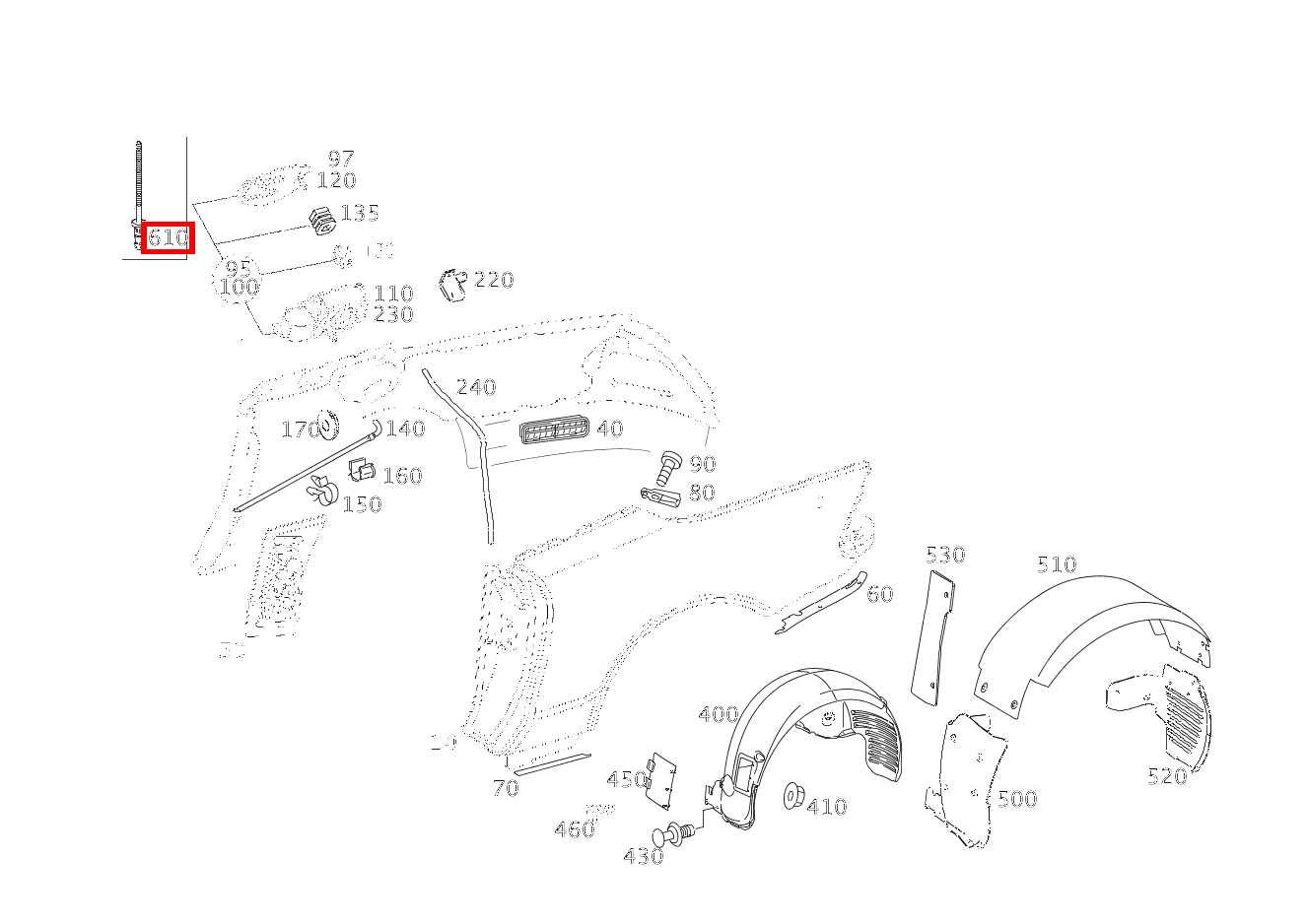 Blindniet REPARATURLOESUNG; 6,4 X 12MM / 1-3,5MM SL 65 AMG Roadster BCA 230 Blindniet REPARATURLOESUNG; 6,4 X 12MM / 1-3,5MM SL 65 AMG Roadster BCA 230