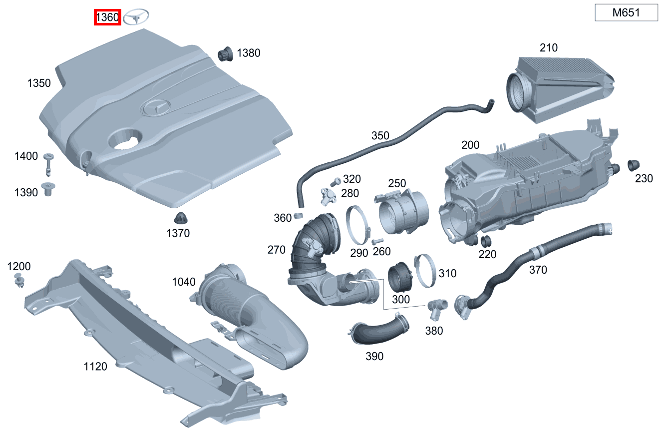 Mercedes-Stern An Motorabdeckung GLK 253 Mercedes-Stern An Motorabdeckung GLK 253