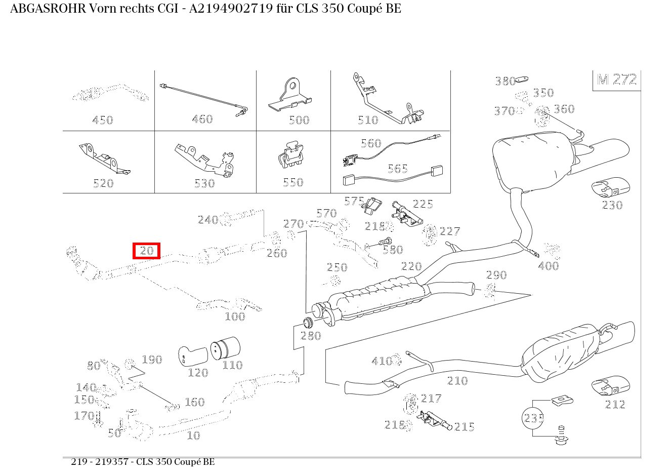 Abgasrohr Vorn rechts CGI CLS 350 Coupé BE 219 Abgasrohr Vorn rechts CGI CLS 350 Coupé BE 219