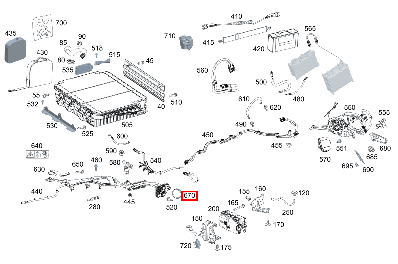 Elastomerformdichtung TRENNSTELLE HOCHVOLTLEITUNGSSATZ GLE 350 e 4MATIC Coupé 167