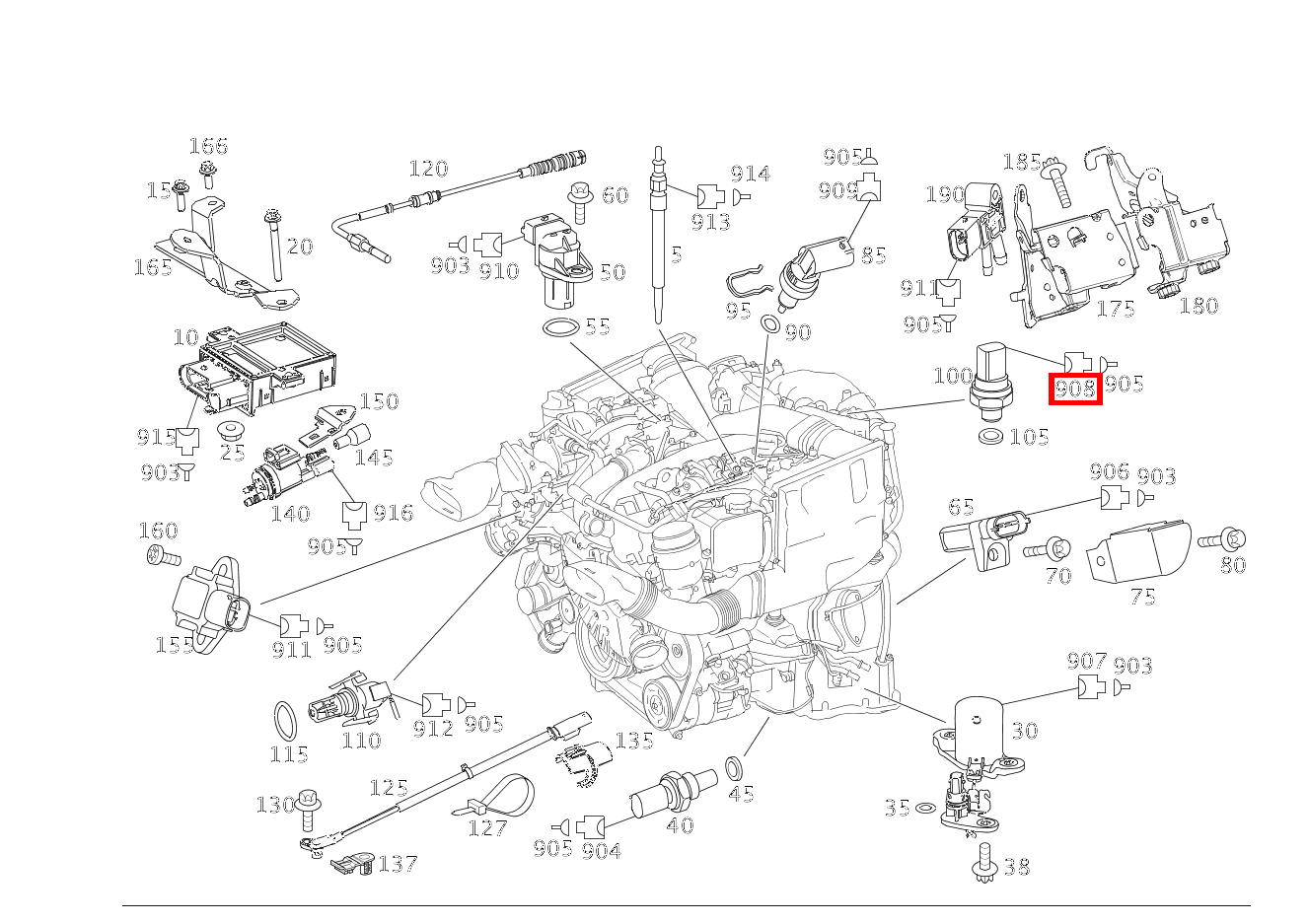 Kupplung, Mechanisch 3-PIN E350TCDI 4M BE 212
