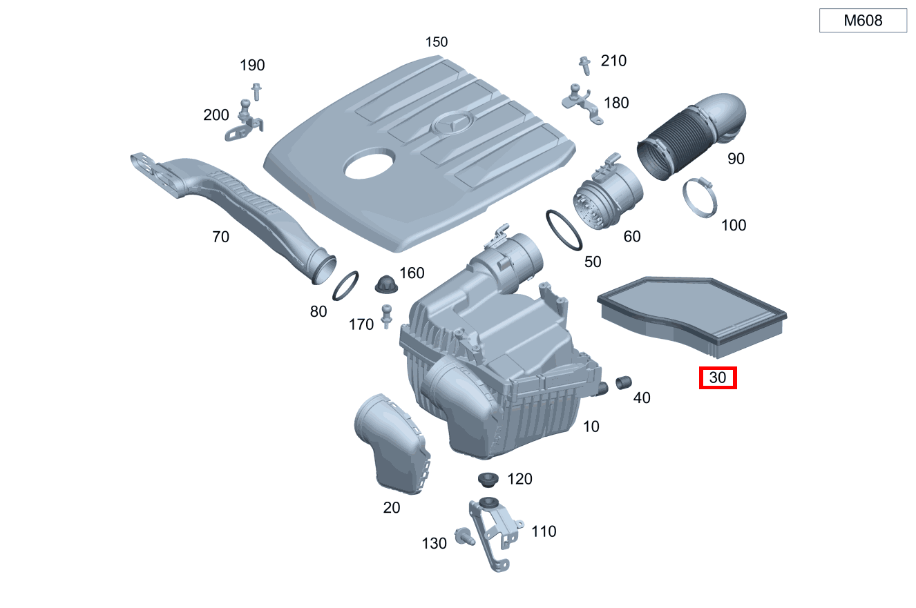 Luftfiltereinsatz DAEMPFERFILTER CLA-Klasse CLA 180 d 118
