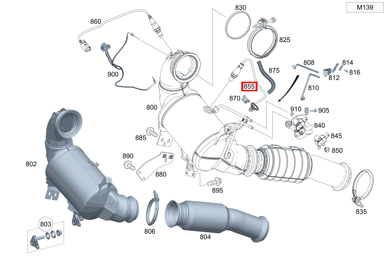 Lambdasonde Nach Katalysator Mercedes-AMG A 45 S 4MATIC+ Kompaktlimousine 177