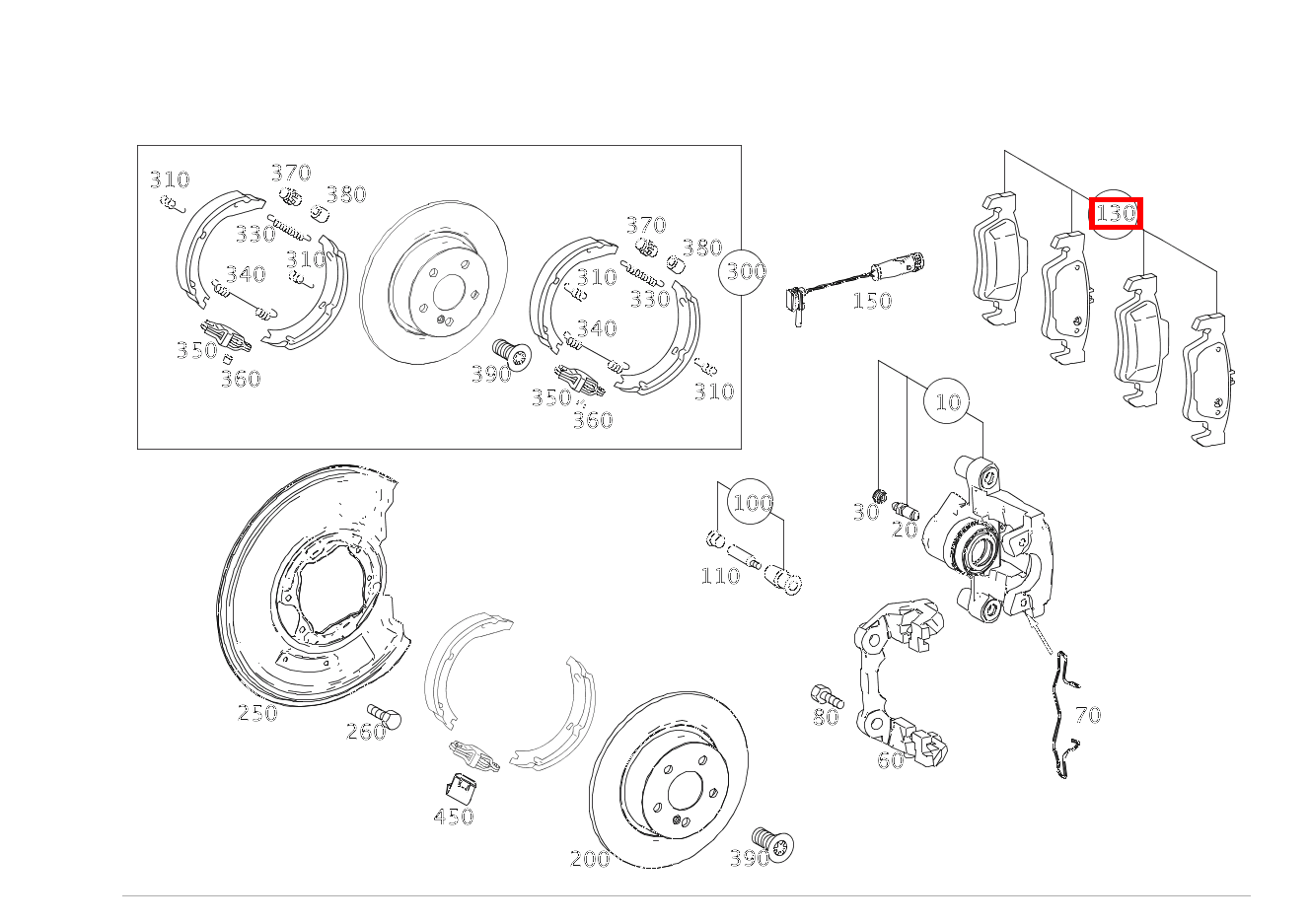Teilesatz Bremsbelag Teilesatz C180TCGI BE 204 Teilesatz Bremsbelag Teilesatz C180TCGI BE 204