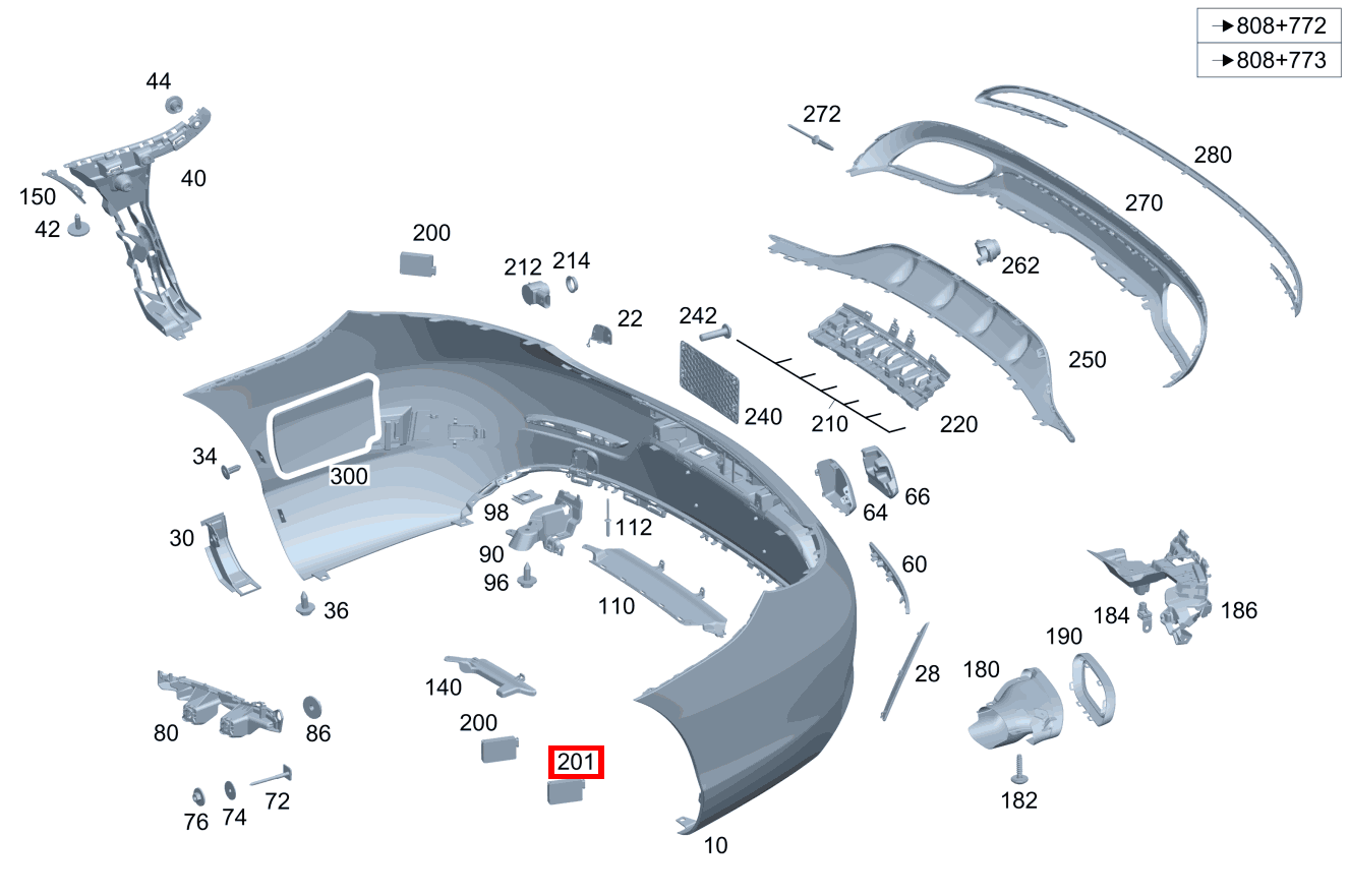 Radarsensor Mitte Mercedes-AMG C 63 S Cabriolet Edition 1 205