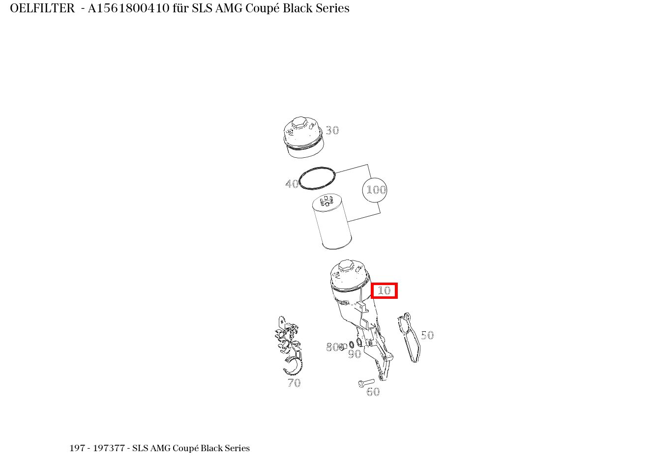 Ölfilter SLS AMG Coupé Black Series 197