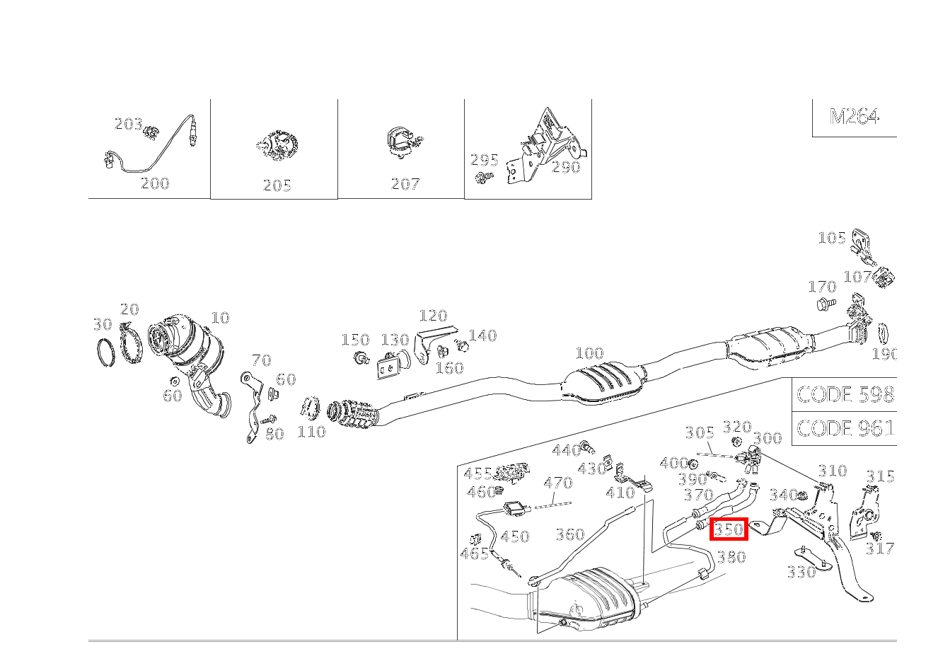 Abgasschlauch VOR PARTIKELFILTER E 300 Cabriolet 238 Abgasschlauch VOR PARTIKELFILTER E 300 Cabriolet 238