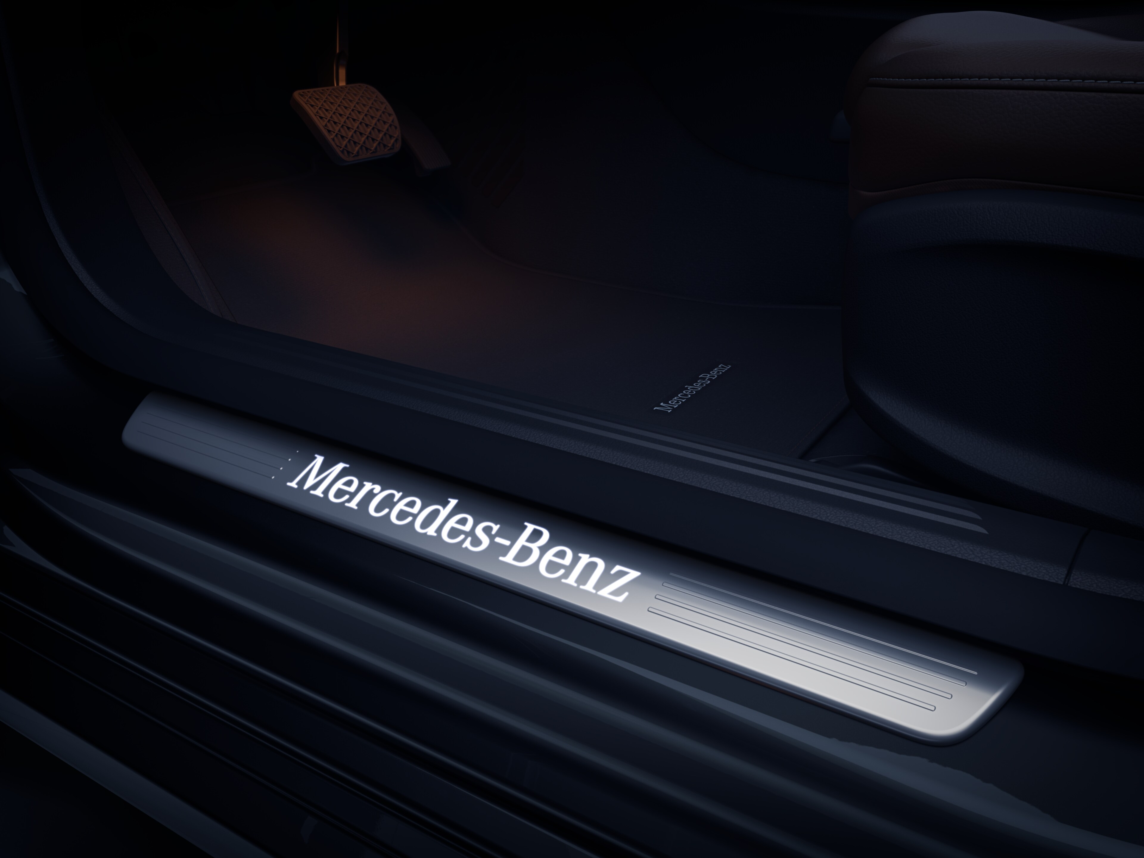 Mercedes-Benz - Einstiegsleiste, beleuchtet, vorne, 2-fach Einstiegsleiste, beleuchtet, vorne, 2-fach