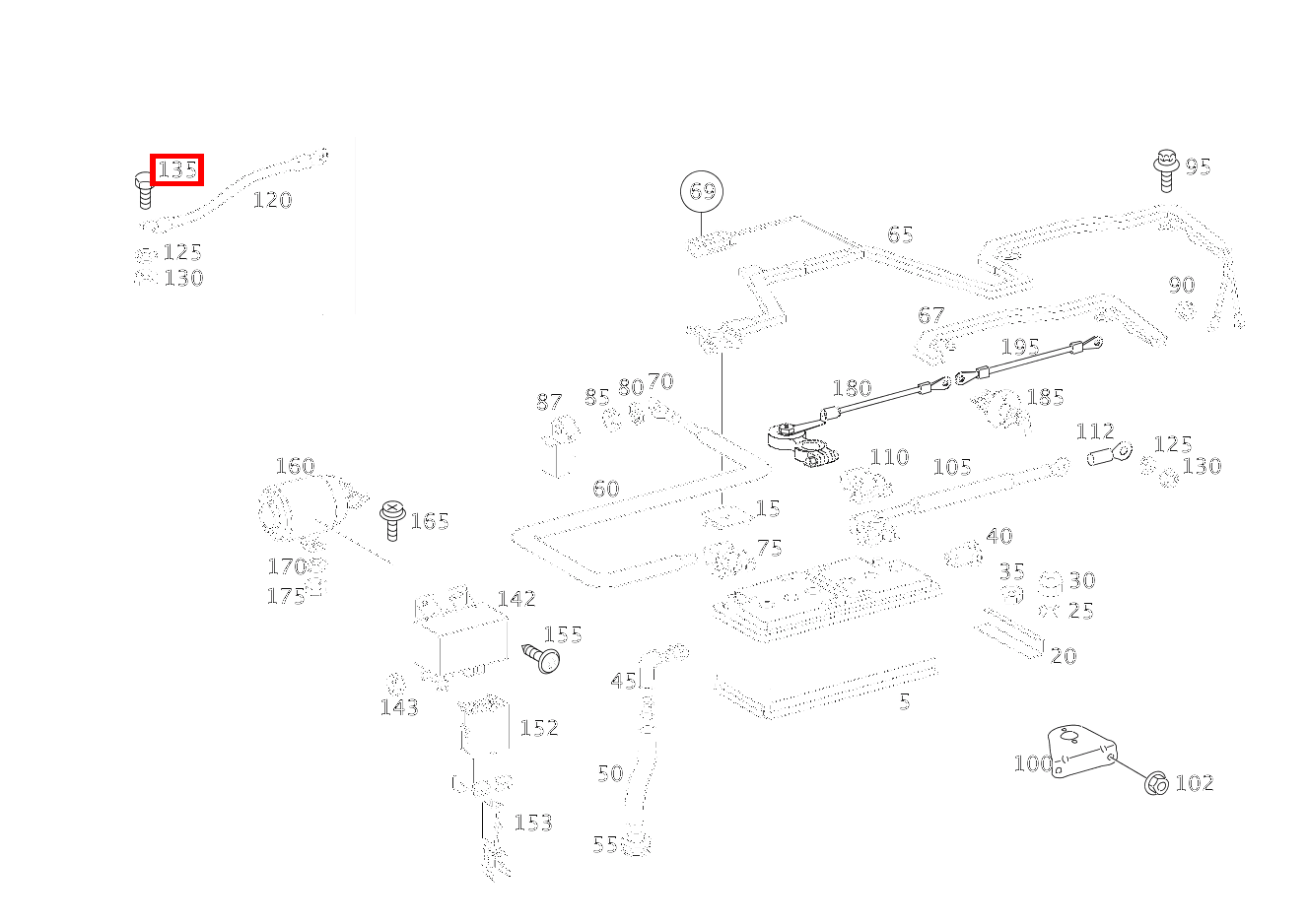 Sechskantschraube MASSELEITUNG AN STIRNWAND; M8X20 416 4X2 3550 460