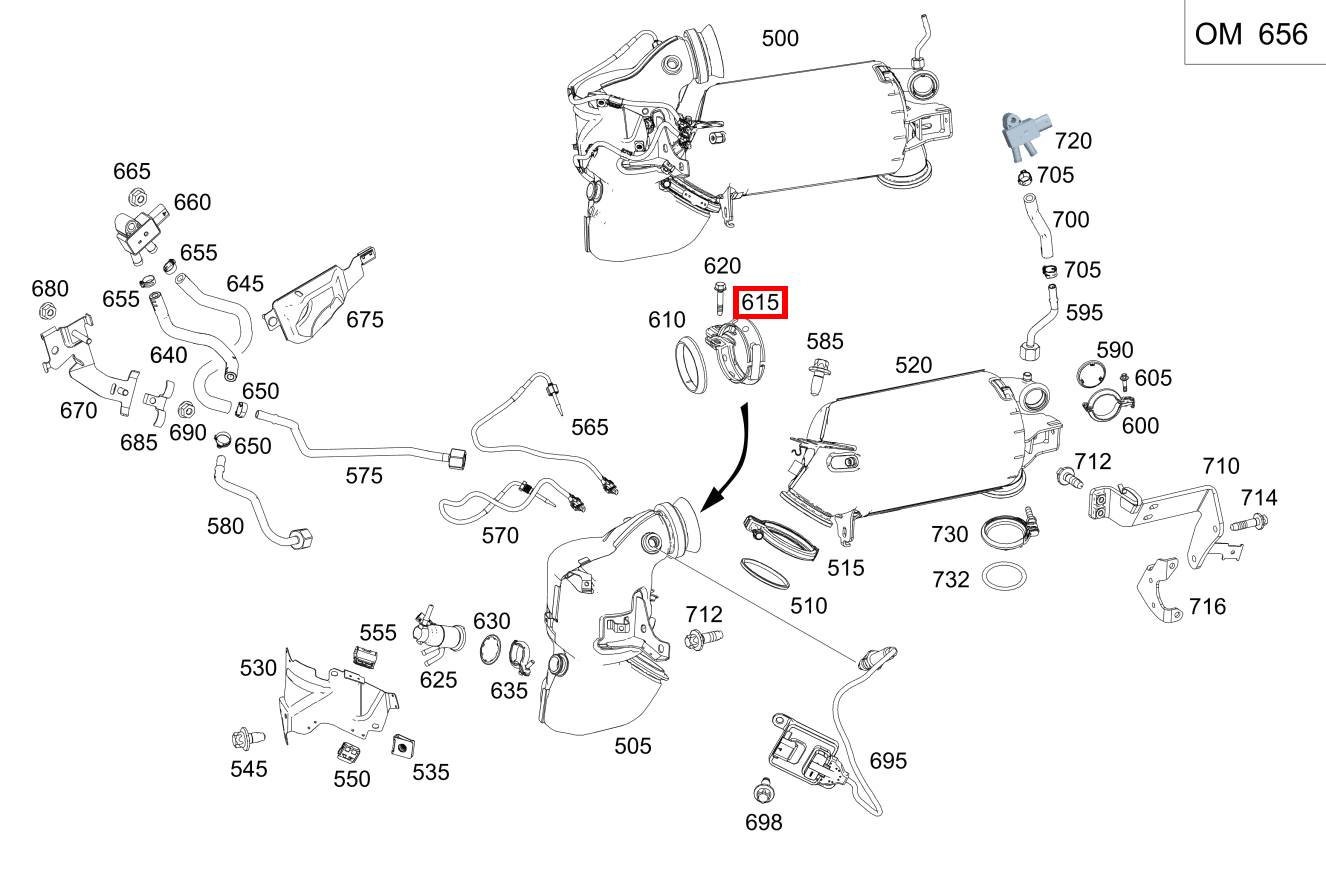 Rohrschelle Abgasanlage KATALYSATOR AN TURBOLADER E 400 d 4MATIC T-Modell All-Terrain 213 Rohrschelle Abgasanlage KATALYSATOR AN TURBOLADER E 400 d 4MATIC T-Modell All-Terrain 213