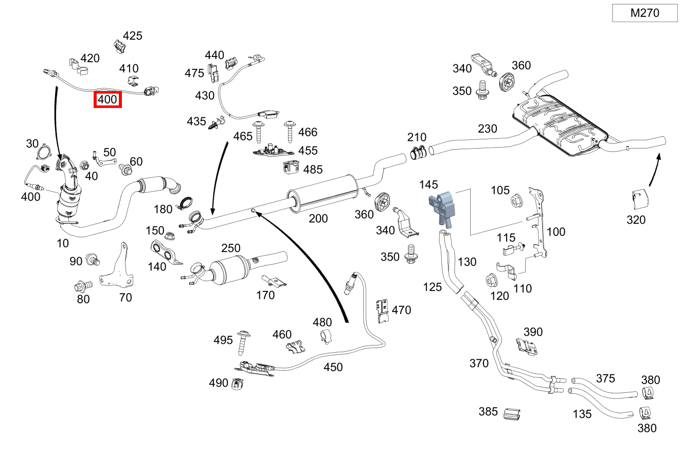 Lambdasonde Nach Katalysator CLA 200 Shooting Brake 212