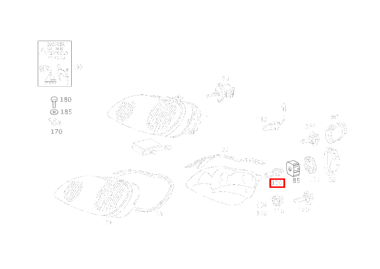 GASENTLAD.LAMPE ABBLENDLICHT,RECHTS; D2R 12V-35W S 600 Limousine (langer Radstand) 220