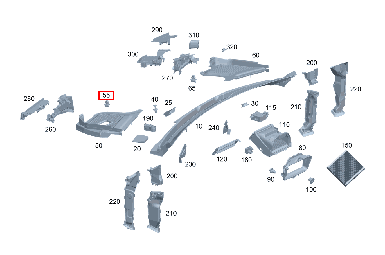 Verschluss AN ABDECKUNG LINKS Mercedes-AMG GLS 63 4MATIC+ 167