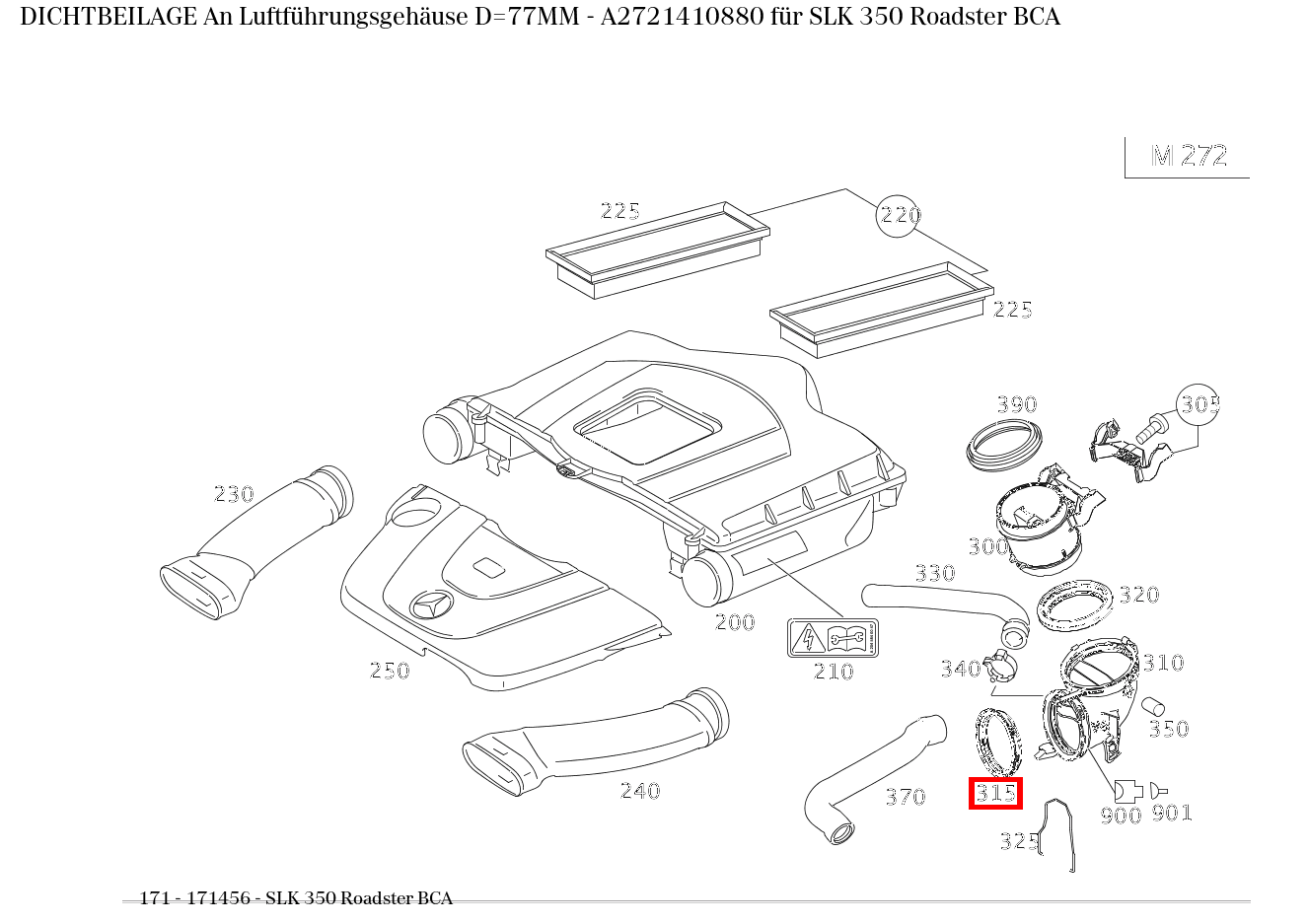Dichtbeilage An Luftführungsgehäuse D=77MM SLK 350 Roadster BCA 171 Dichtbeilage An Luftführungsgehäuse D=77MM SLK 350 Roadster BCA 171