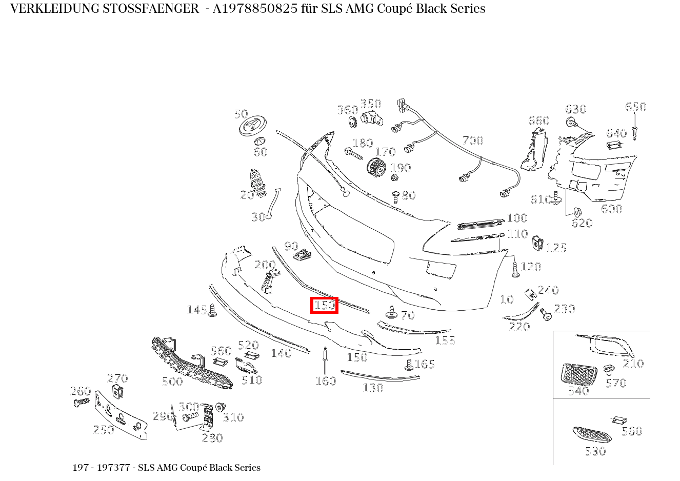 Verkleidung Stossfänger für SLS-Klasse 197 kaufen 