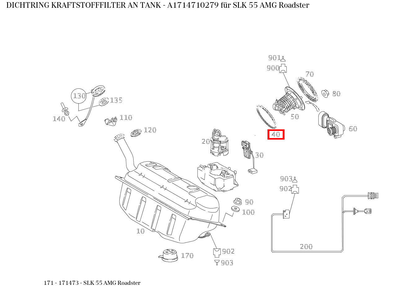 Dichtring KRAFTSTOFFFILTER AN TANK SLK 55 AMG Roadster 171 Dichtring KRAFTSTOFFFILTER AN TANK SLK 55 AMG Roadster 171