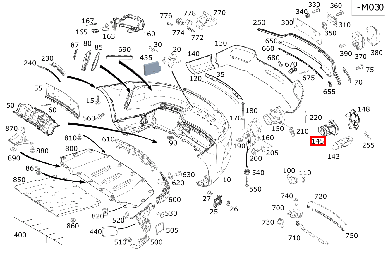 Endrohrblende Links Mercedes-AMG GT C 190