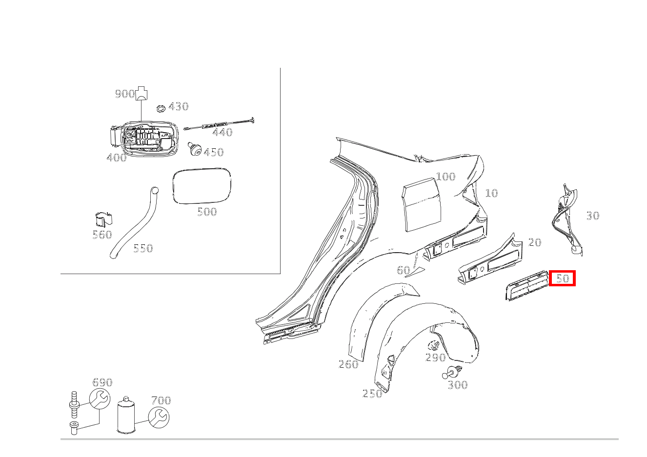 ENTLUEFTUNG Entlüftungsklappe hinten rechts C 180 205 ENTLUEFTUNG Entlüftungsklappe hinten rechts C 180 205