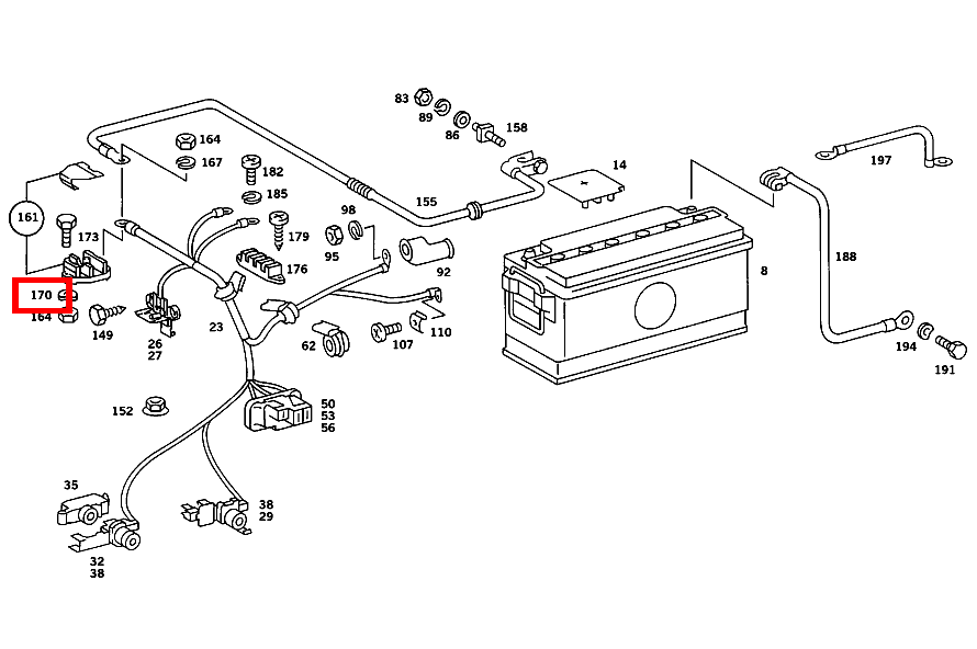Federscheibe LEITUNGSVERBINDER AN RAHMENLAENGSTRAEGER 560 SL 107