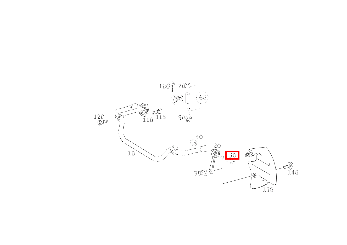 Zylinder-Schraube STANGE AN DREHSTAB; M14X1.5X40 E 280 CDI T-Modell 213