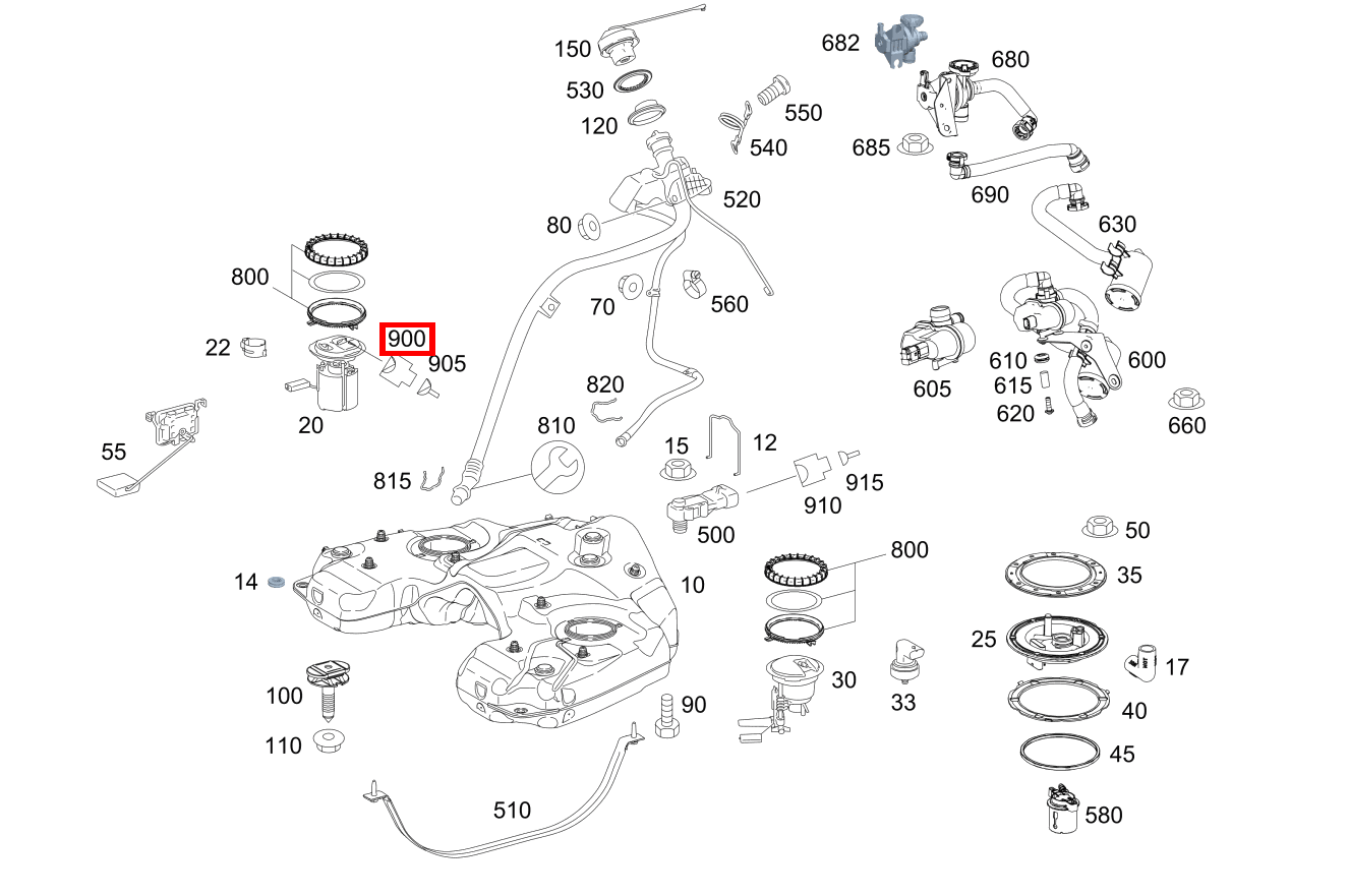 Stecker FOERDEREINHEIT MIT FUELLSTANDSGEBER A92; 7-PIN SLK2.8, MLK1.2 ML 63 AMG 4MATIC Off-Roader 164 Stecker FOERDEREINHEIT MIT FUELLSTANDSGEBER A92; 7-PIN SLK2.8, MLK1.2 ML 63 AMG 4MATIC Off-Roader 164